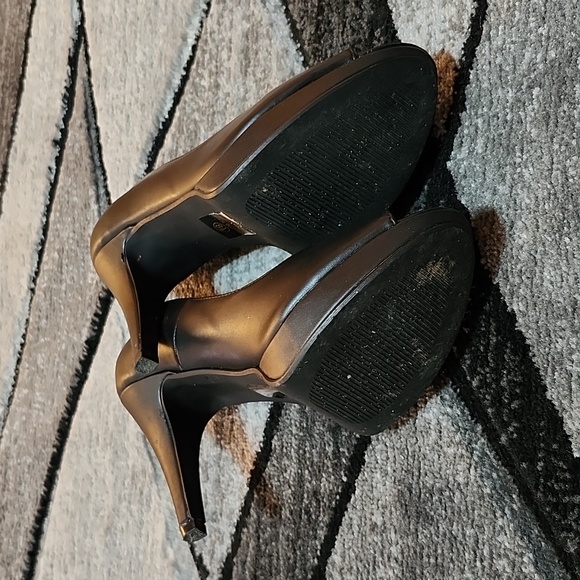 CHESS CITY CLASSIFIED BLACK PEEP-TOE HEEL PUMP STILETTO SHOE SIZE 8.5 - Picture 7 of 12